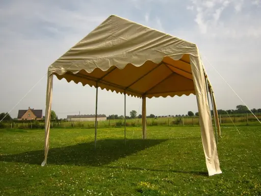 Fin de série : tente de réception 5 x 10 m pvc basic beige