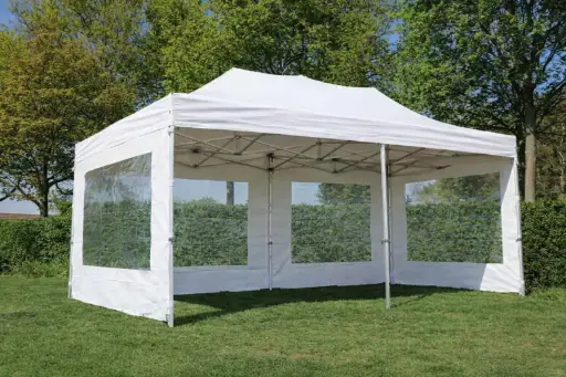Fin de série : tente pliante 4 x 8 m Solid 50 pvc blanc