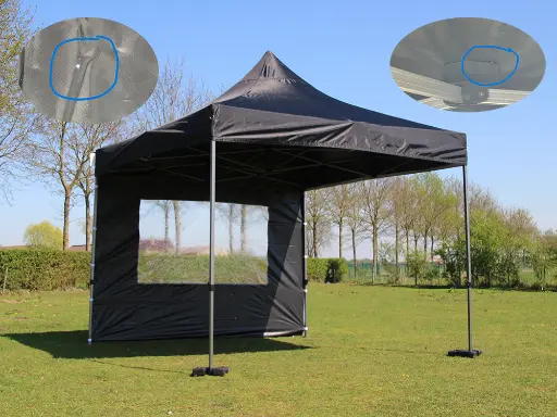 Seconde main: tente pliante 3 x 3 m Solid 30 noir