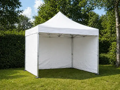 Fin de série: tente pliante 3 x 3 m Solid 50 pvc blanc